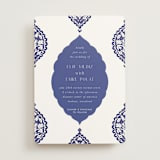 "Topkapi" - Wedding Invitations in Cobalt by Nazia Hyder - Front