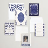 "Topkapi" - Wedding Invitations in Cobalt by Nazia Hyder - Invitation Suite