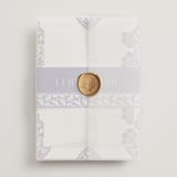 "Topkapi" - Wedding Invitations in Cobalt by Nazia Hyder - Assembled with Vellum Wrap and Wax Seal