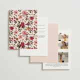 "Indian floral chintz lush" - Wedding Invitations in Ivory by Caroline Bonne Muller - Back of Card Options