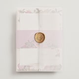 "Indian floral chintz lush" - Wedding Invitations in Ivory by Caroline Bonne Muller - Assembled with Vellum Wrap and Wax Seal