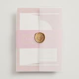 "Varna" - Wedding Invitations in Fuchsia by Pati Cascino - Assembled with Vellum Wrap and Wax Seal
