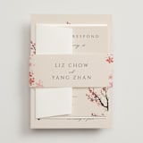 "Blossoms of Love" - Wedding Invitations in Champagne by frau brandt - Assembled with Belly Band