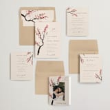 "Blossoms of Love" - Wedding Invitations in Champagne by frau brandt - Invitation Suite