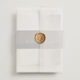 "ataraxia" - Wedding Invitations in Ivory by Anastasia Makarova - Assembled with Vellum Wrap and Wax Seal
