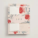 "Orient Garden" - Wedding Invitations in Saffron by Vera Lim - Assembled with Belly Band