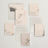 "Ink Blossoms" - Wedding Invitations in Red Tone by Ani Somi - Invitation Suite