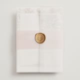 "Summer Garden" - Wedding Invitations in Garden Rose by Wildfield Paper Co - Assembled with Vellum Wrap and Wax Seal
