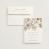 "Summer Garden" - Wedding Invitations in Garden Rose by Wildfield Paper Co - Invitation with Envelope