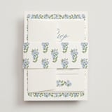 "Pillowy border" - Wedding Invitations in Ocean by Creo Study - Assembled with Belly Band