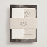 "Vintage Romance" - Wedding Invitations in Ivory by Paper Raven Co. - Assembled with Belly Band