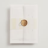"Amore Mio" - Wedding Invitations in Nero by Helena Vitto - Assembled with Vellum Wrap and Wax Seal