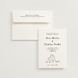 "Amore Mio" - Wedding Invitations in Nero by Helena Vitto - Invitation with Envelope