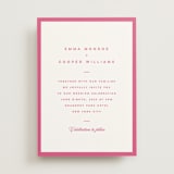 "The Emma" - Wedding Invitations in Flamingo by Kristie Kern - Front