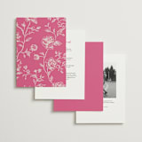 "The Emma" - Wedding Invitations in Flamingo by Kristie Kern - Back of Card Options
