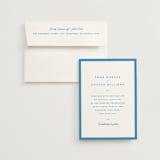 "The Emma" - Wedding Invitations in Cerulean by Kristie Kern - Invitation with Envelope