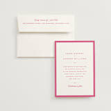 "The Emma" - Wedding Invitations in Flamingo by Kristie Kern - Invitation with Envelope