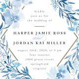 "Poetic Blue" - Wedding Invitations in Sky by Qing Ji - Close-Up