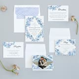 "Poetic Blue" - Wedding Invitations in Sky by Qing Ji - Invitation Suite