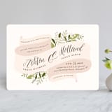 "Ribbonly" - Wedding Invitations in Blush by Jennifer Wick - Front