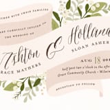 "Ribbonly" - Wedding Invitations in Blush by Jennifer Wick - Detail