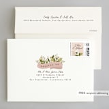 "Ribbonly" - Wedding Invitations in Blush by Jennifer Wick - FREE Recipient Addressing