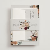 "Boho Chic" - Wedding Invitations in Moonstone by Cass Loh - Assembled with Belly Band