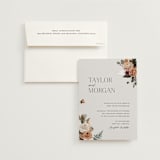 "Boho Chic" - Wedding Invitations in Moonstone by Cass Loh - Invitation with Envelope
