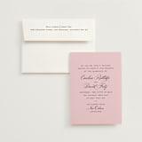 "Nola" - Wedding Invitations in Peony by Megan Davis - Invitation with Envelope