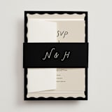 "Lovers" - Wedding Invitations in Shadow by Pixel and Hank - Assembled with Belly Band