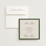 "Emerson" - Wedding Invitations in Evergreen by Kelly Watkins - Invitation with Envelope