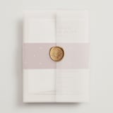 "Rose Ink" - Wedding Invitations in Rust by Ani Somi - Assembled with Vellum Wrap and Wax Seal