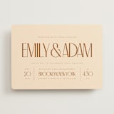 "Classic Touch" - Wedding Invitations in Rust by April Astudillo - Front