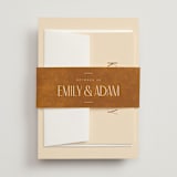 "Classic Touch" - Wedding Invitations in Rust by April Astudillo - Assembled with Belly Band