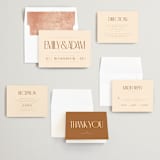 "Classic Touch" - Wedding Invitations in Rust by April Astudillo - Invitation Suite
