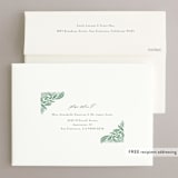 "Ornate" - Wedding Invitations in Sage by Jen Owens - FREE Recipient Addressing