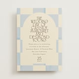 "Checker Wash" - Wedding Invitations in Ivory by Baumbirdy - Front