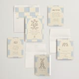 "Checker Wash" - Wedding Invitations in Ivory by Baumbirdy - Invitation Suite