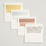 "Waldorf" - Wedding Invitations in Taupe by Kelly Schmidt - Envelope Liner Options