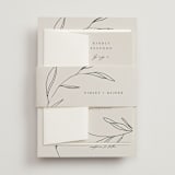 "Waldorf" - Wedding Invitations in Taupe by Kelly Schmidt - Assembled with Belly Band