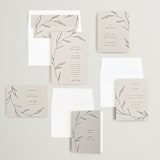 "Waldorf" - Wedding Invitations in Taupe by Kelly Schmidt - Invitation Suite