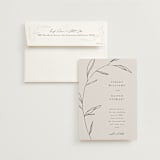 "Waldorf" - Wedding Invitations in Taupe by Kelly Schmidt - Invitation with Envelope