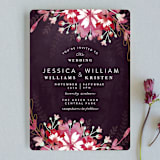 "Enchanting Plum" - Wedding Invitations in Deep Plum by Phrosné Barwood - Front