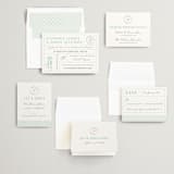 "Passport" - Wedding Invitations in Seafoam by Sarah Curry - Invitation Suite