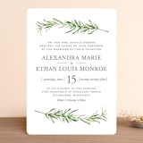 "Simple Sprigs" - Wedding Invitations in Fern by Erin Deegan - Front