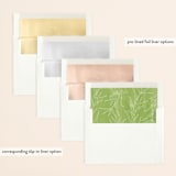 "Simple Sprigs" - Wedding Invitations in Fern by Erin Deegan - Envelope Liner Options