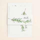 "Simple Sprigs" - Wedding Invitations in Fern by Erin Deegan - Assembled