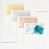"Cotton Air" - Wedding Invitations in Seaside by Lea Velasquez - Envelope Liner Options