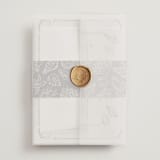"Puglia" - Wedding Invitations in Rock by Pati Cascino - Assembled with Vellum Wrap and Wax Seal
