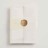 "Campania" - Wedding Invitations in Limone by Megan Davis - Assembled with Vellum Wrap and Wax Seal